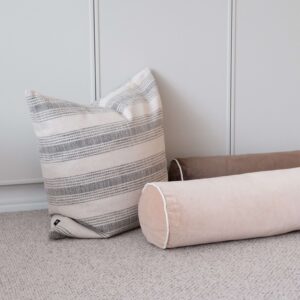 Harbour Cushion 55cm Black Natural Woven Fabric