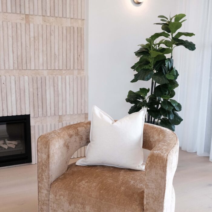 Edge Cushion 55cm in natural woven fabric for modern interiors