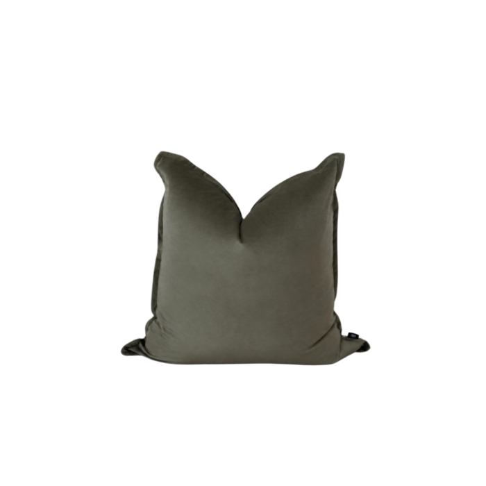 Green velvet cushion 55cm for luxurious home decor