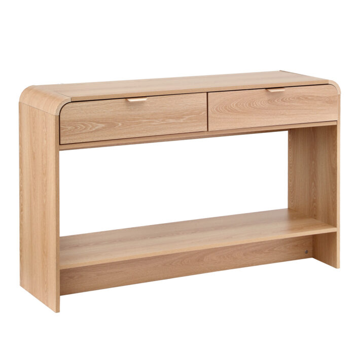 Artiss 120cm pine console table with drawers and shelf