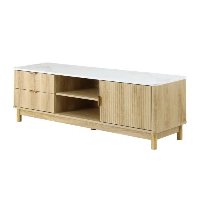 Artiss 150cm TV Unit Entertainment Unit Storage Drawer Shelf – Pine