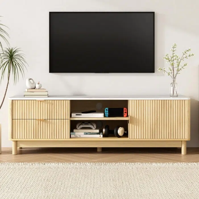 Artiss 150cm Pine TV Unit with Drawers and Shelves