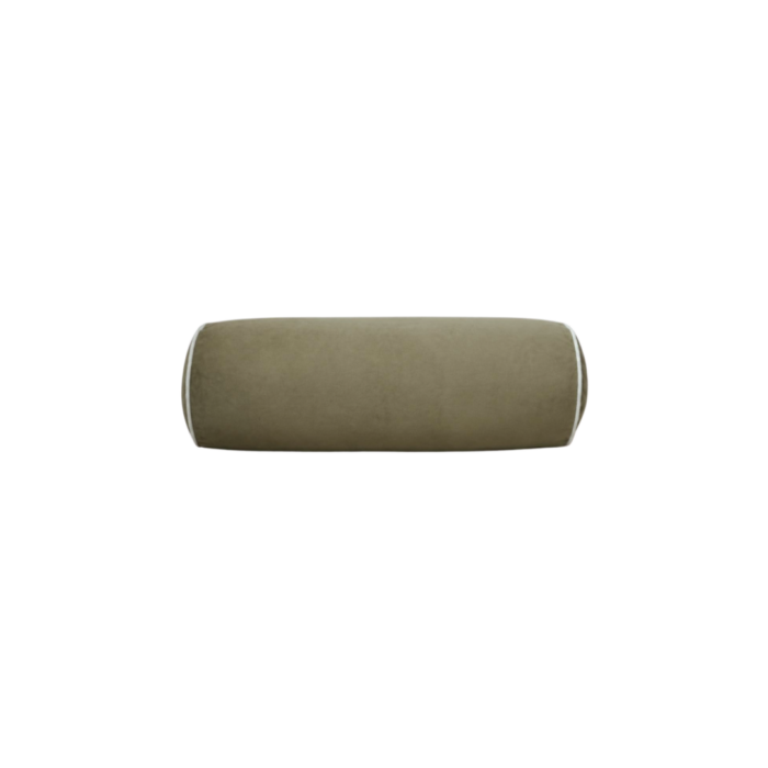 Green velvet bolster cushion for luxury home decor