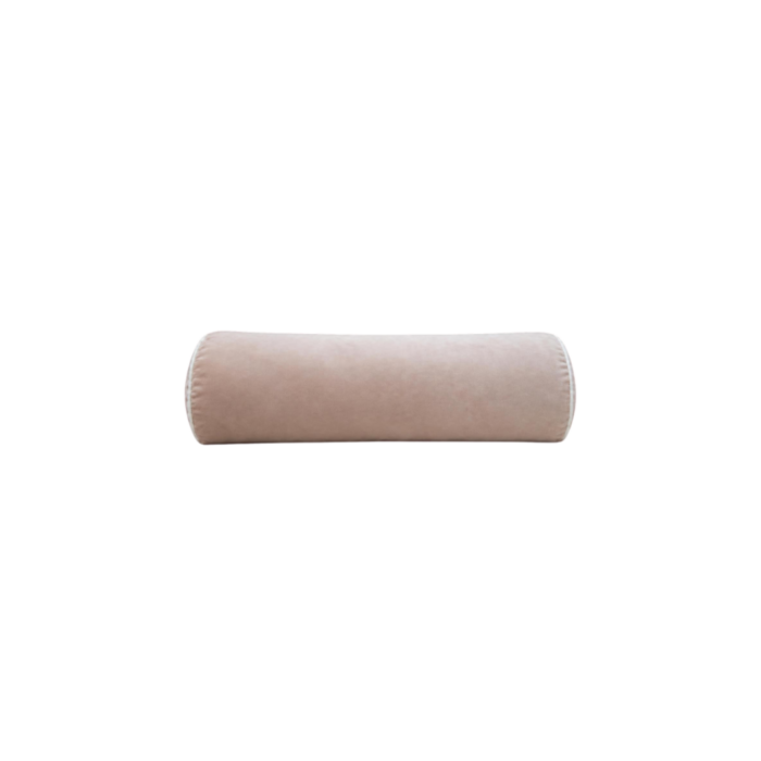 Maison Velvet Bolster Cushion in Soft Sand Tone