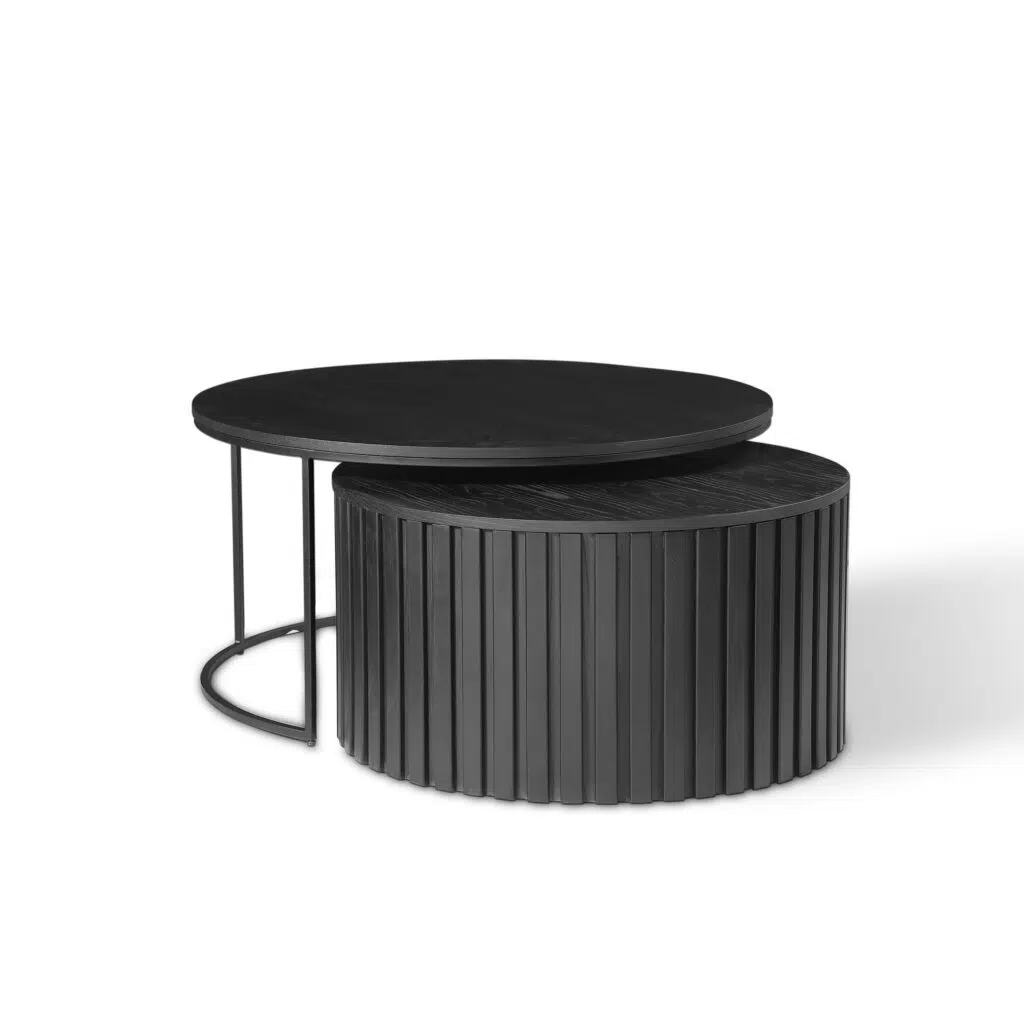 Apollo Bay Nesting Coffee Table Set of 2 - Black