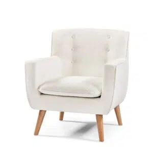 Georgia Armchair - White Boucle