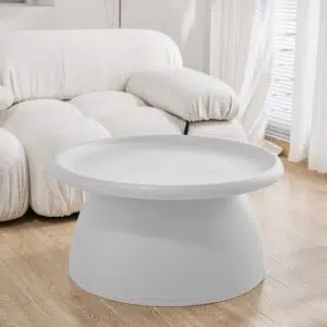 Mello Mushroom Coffee Table 71cm - Ivory White