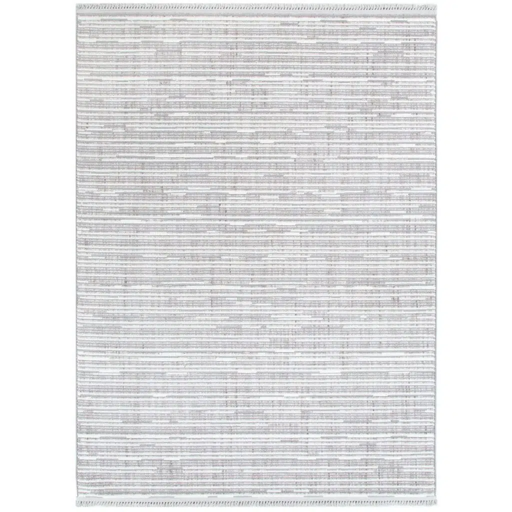 Berno Silver Ivory Loop Lines Rug