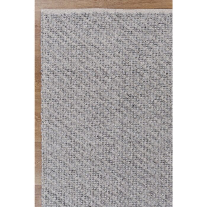 Basalt Grey Wool Blend Textured Rug