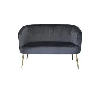 Perla 2 Seater Sofa - Black