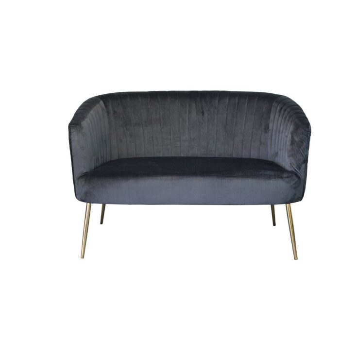 Perla 2 Seater Sofa - Black