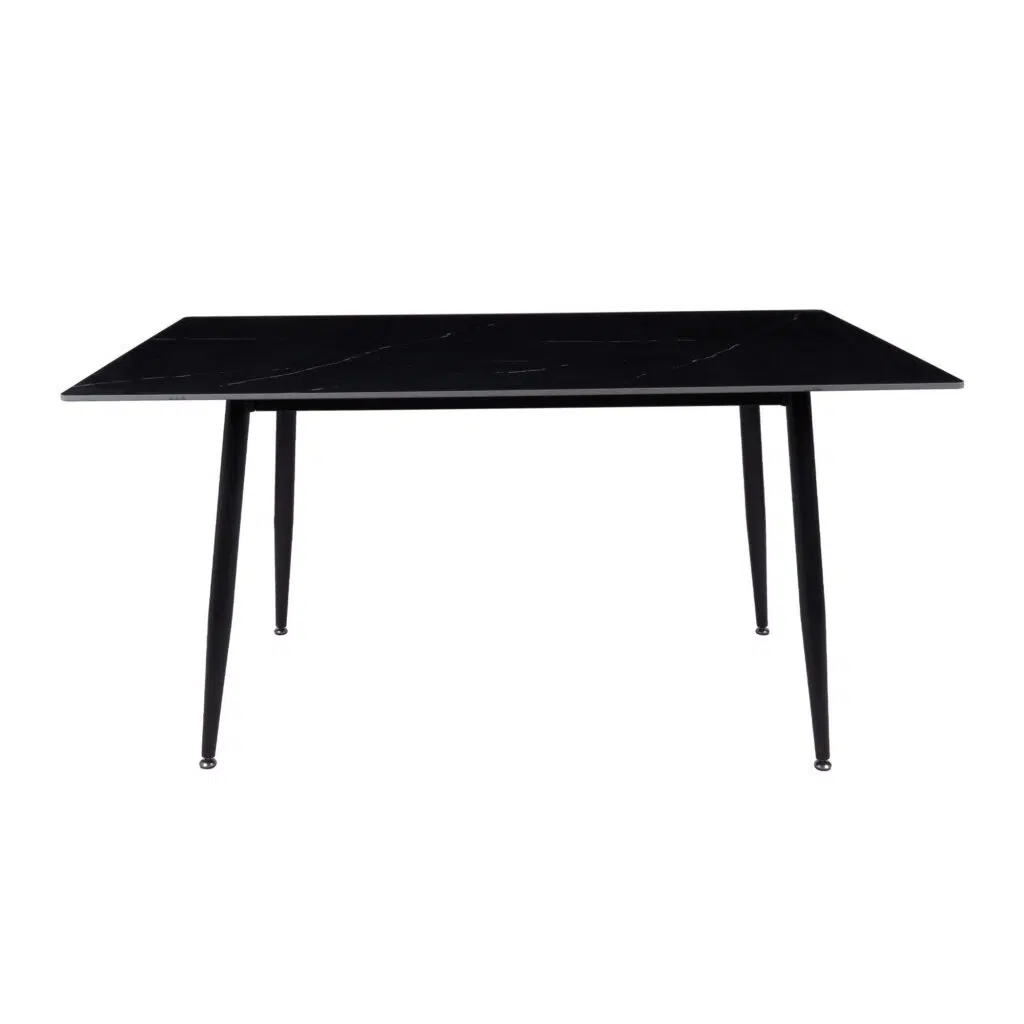 Fiore 150cm Sintered Stone Dining Table - Black Marble Look