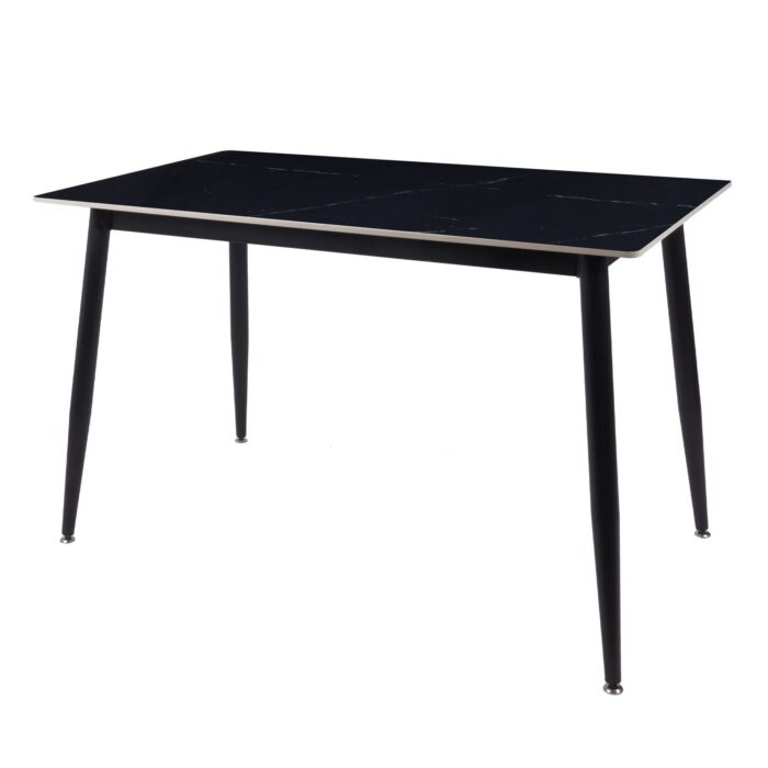 Fiore 120cm Sintered Stone Dining Table - Black Marble Look
