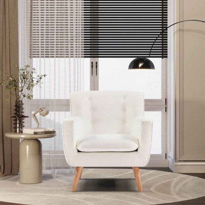 Georgia Armchair - White Boucle