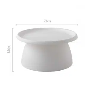 Mello Mushroom Coffee Table 71cm - Ivory White