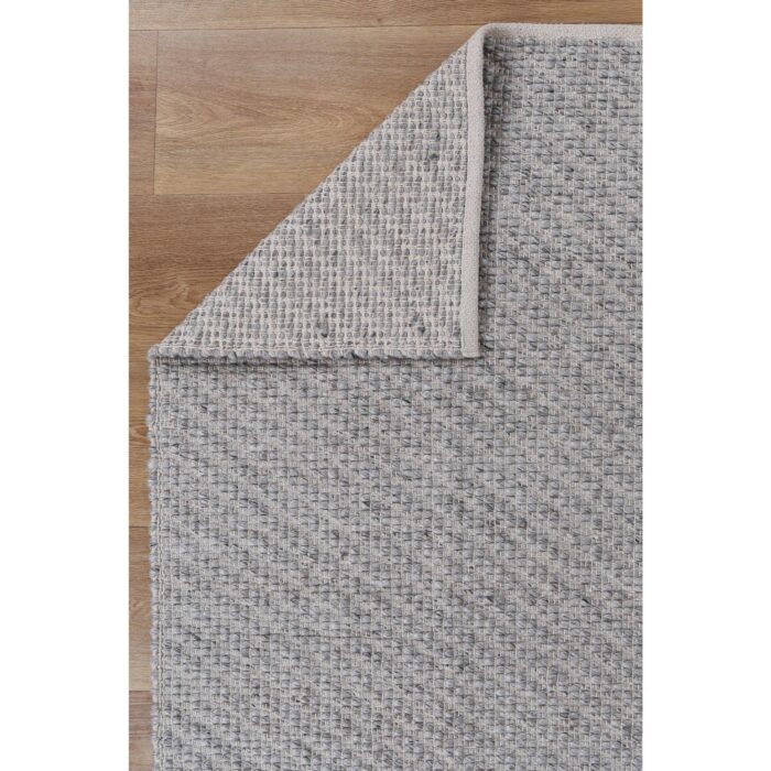 Basalt Grey Wool Blend Textured Rug