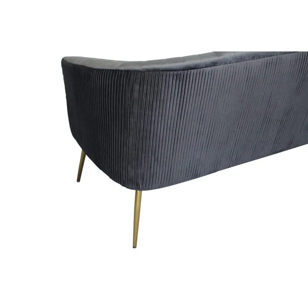 Perla 2 Seater Sofa - Black
