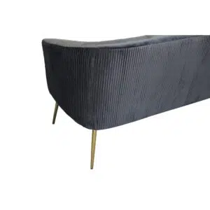 Perla 2 Seater Sofa - Black