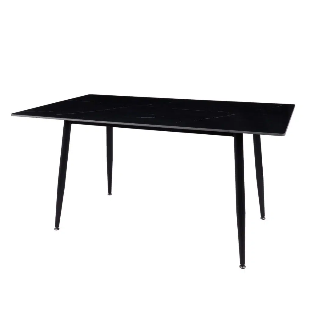 Fiore 150cm Sintered Stone Dining Table - Black Marble Look