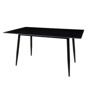 Fiore 150cm Sintered Stone Dining Table - Black Marble Look