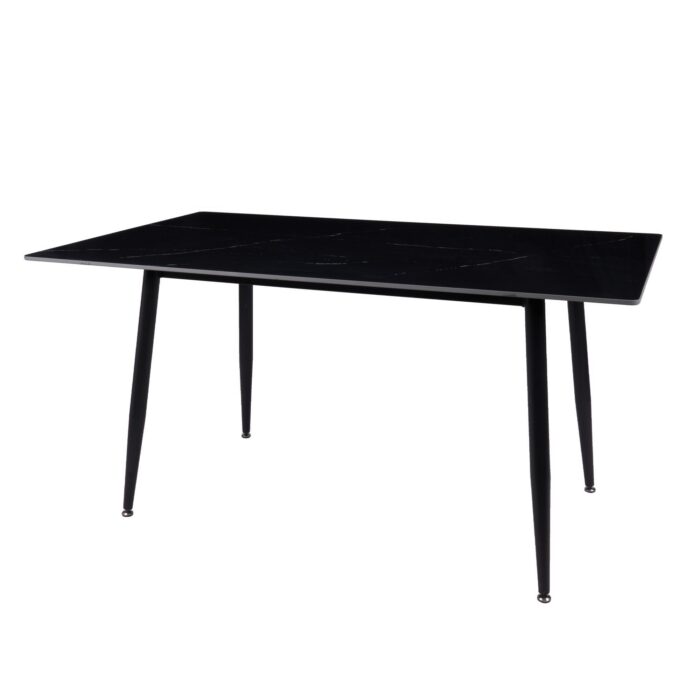 Fiore 150cm Sintered Stone Dining Table - Black Marble Look