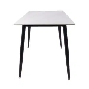 Fiore 150cm Sintered Stone Dining Table - White Marble Look
