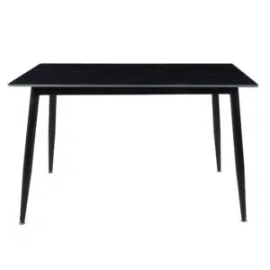Fiore 120cm Sintered Stone Dining Table - Black Marble Look