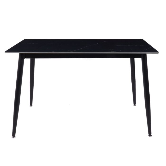 Fiore 120cm Sintered Stone Dining Table - Black Marble Look