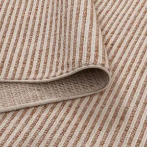 Berno Pink Ivory Loop Stripes Rug