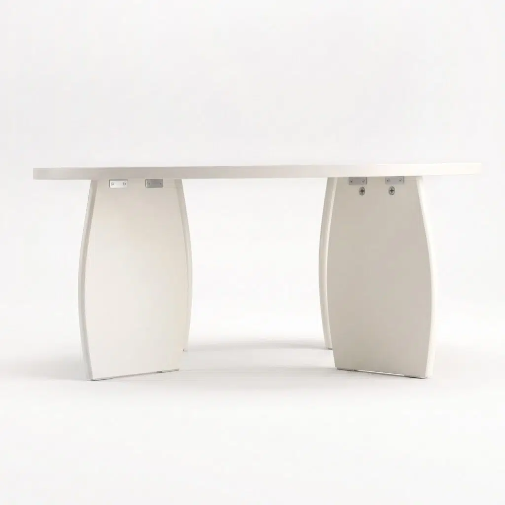 Lumi Round Coffee Table 78cm - Cream White