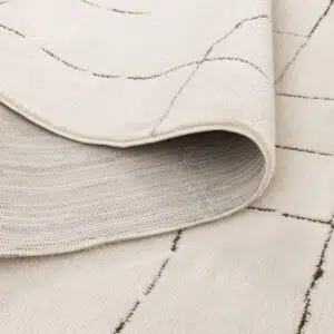 Mila Abstract Lines Brown Cream Rug