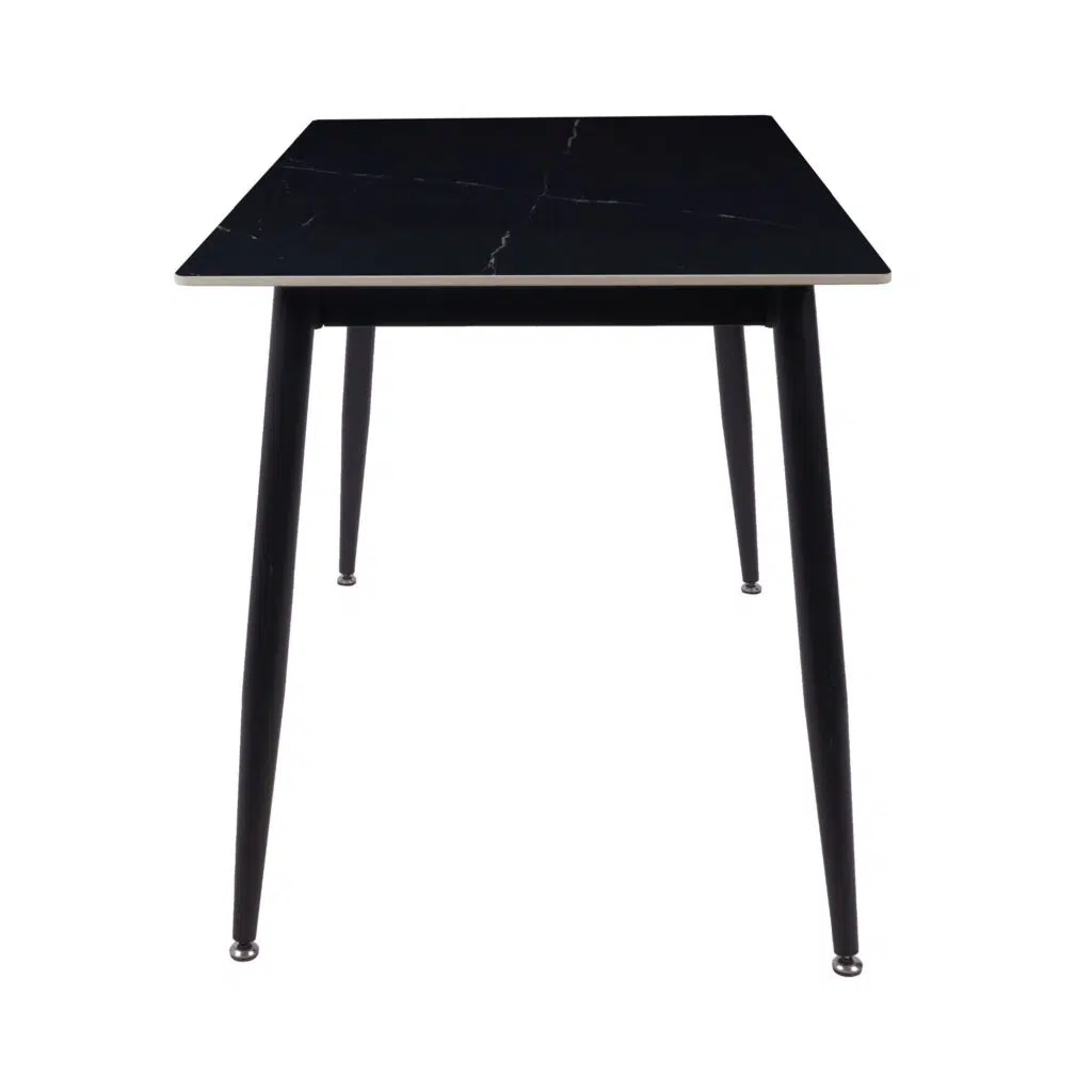 Fiore 150cm Sintered Stone Dining Table - Black Marble Look