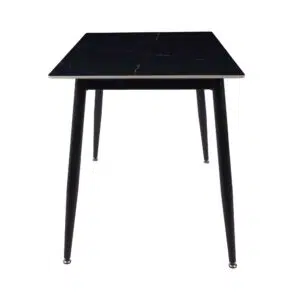 Fiore 150cm Sintered Stone Dining Table - Black Marble Look