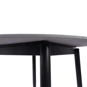 Fiore 90cm Round Sintered Stone Dining Table - Black Marble Look