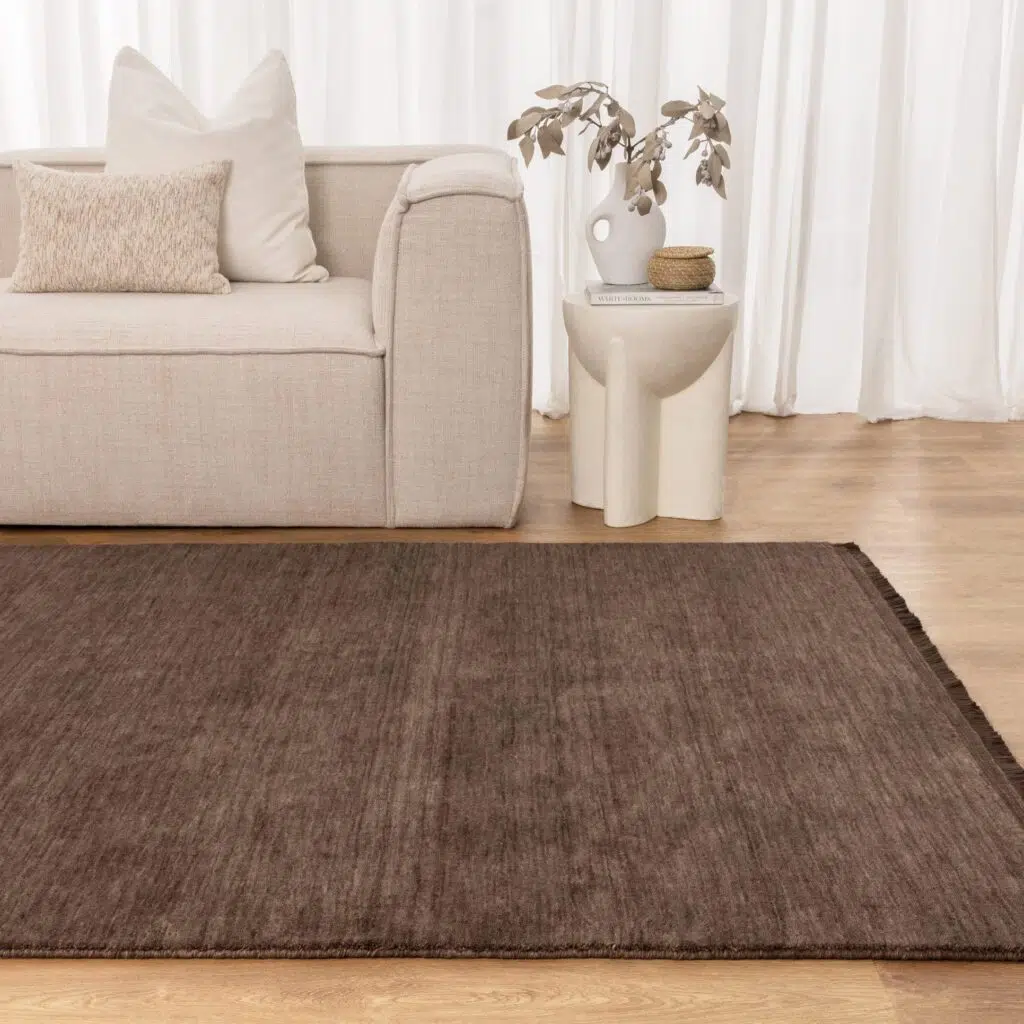 Charleston Hand-Knotted Wool Brown Rug