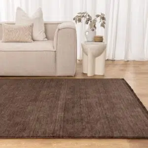 Charleston Hand-Knotted Wool Brown Rug