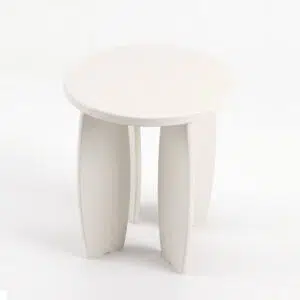 Lumi Round Side Table 40cm - Cream White