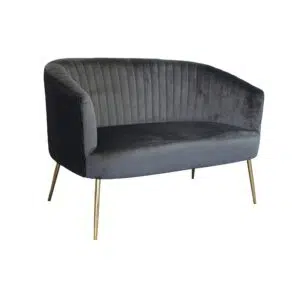 Perla 2 Seater Sofa - Black