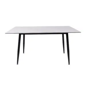 Fiore 150cm Sintered Stone Dining Table - White Marble Look