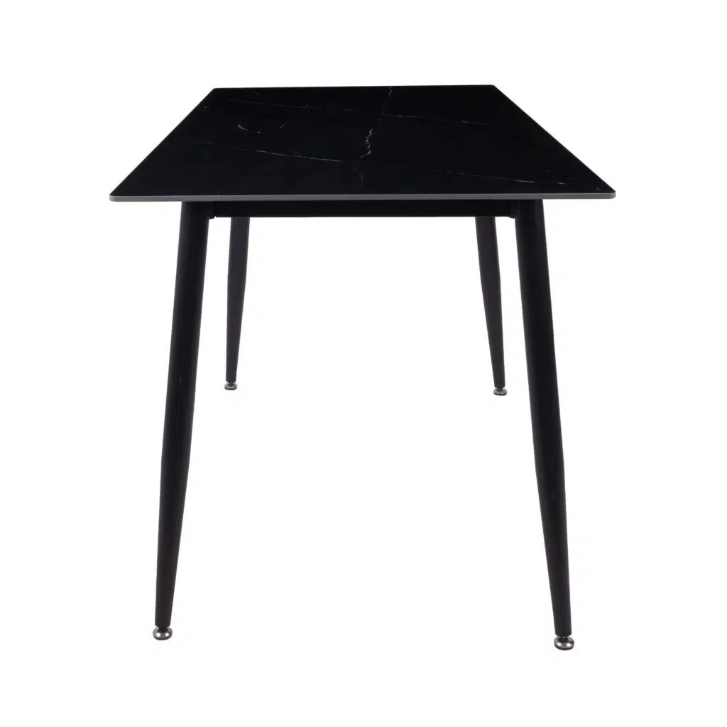 Fiore 120cm Sintered Stone Dining Table - Black Marble Look