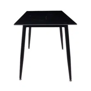 Fiore 120cm Sintered Stone Dining Table - Black Marble Look