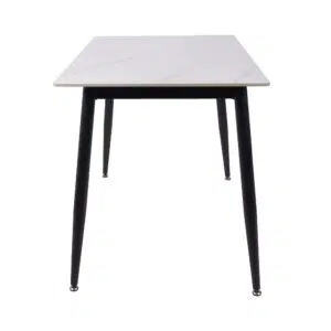 Fiore 120cm Sintered Stone Dining Table - White Marble Look