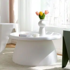 Mello Mushroom Coffee Table 71cm - Ivory White