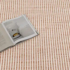 Berno Pink Ivory Loop Stripes Rug