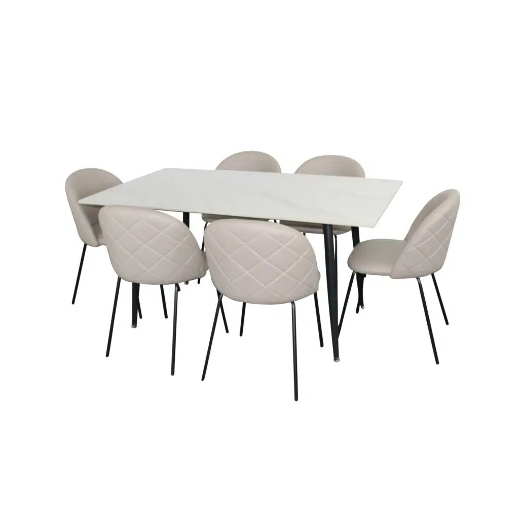 Florin Dining Chair - Beige Fabric