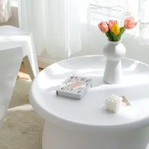 Mello Mushroom Coffee Table 71cm - Ivory White