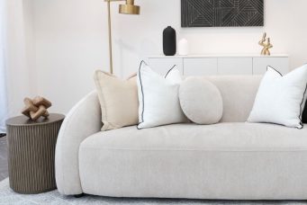 Mira 3 Seater Sofa with slim arms and deep seat